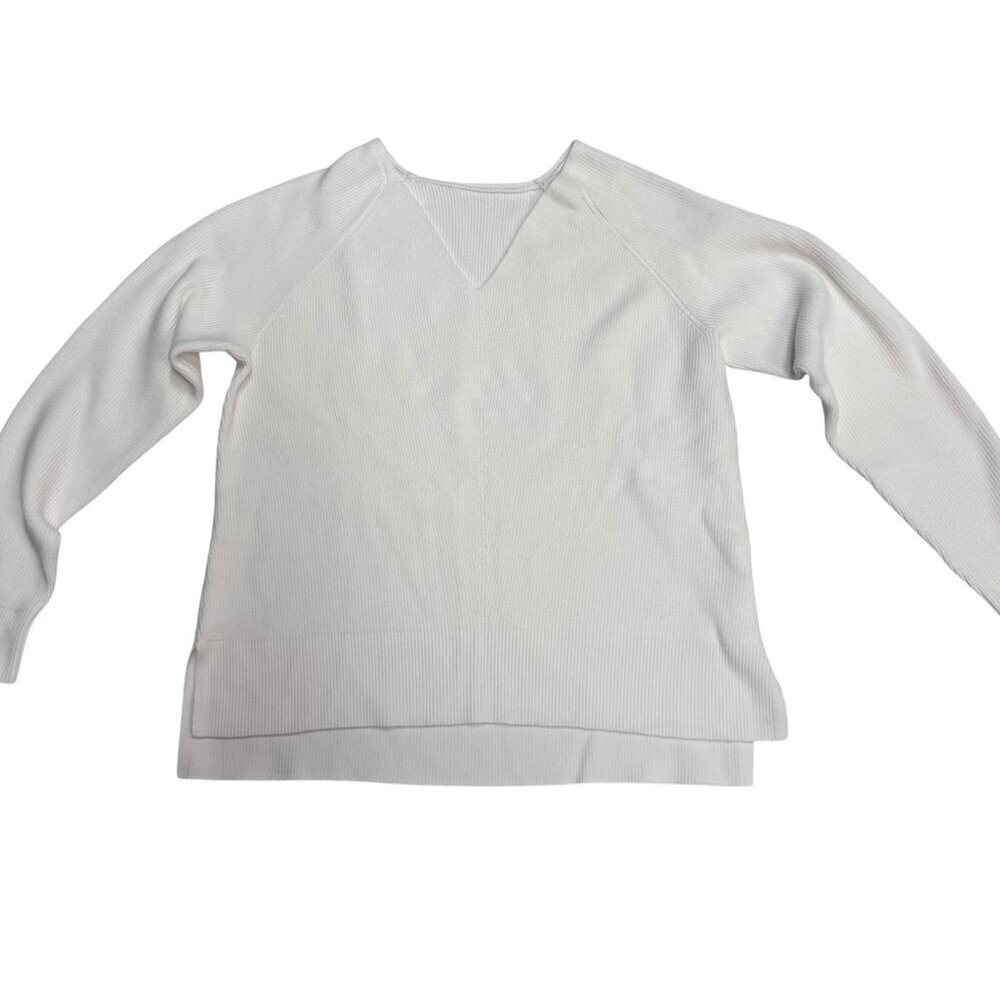 NWT Halara White Ribbed Knit Sweater XS